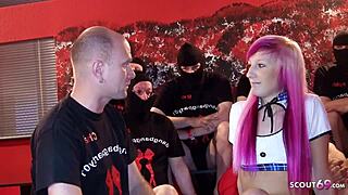 Slim German Teen Jay Bo 18 Tries First Raw Creampie Gangbang