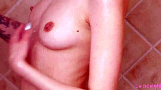 Barbie Doll Brunette Stuns in Shower After Casting on Sofa