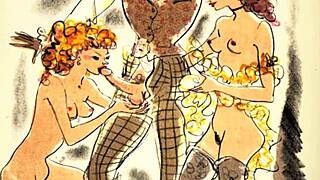vintage erotic sketches with a sensual retro vibe for fans