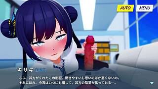 Hey, wanna watch this 3D cartoon hentai with Kisaki giving an epic handjob?