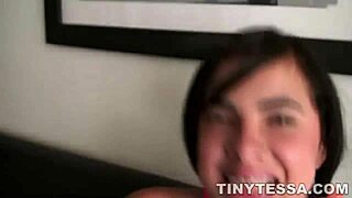 Tiny Tessa Fingering Pussy Gets Horny