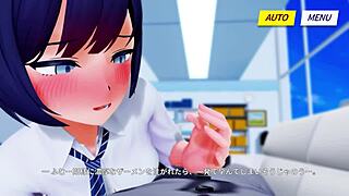 Hey, wanna watch this 3D cartoon hentai with Kisaki giving an epic handjob?