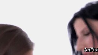 these hot lesbian centerfolds dive into fisting wet holes and tight butts