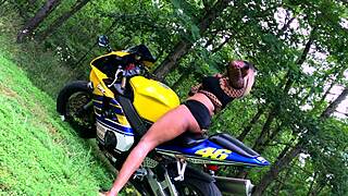 4k- behind the scene outside motorcycle photoshoot with nina rivera and don whoe