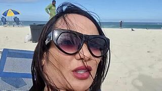 Brunette Sucks and Gets Doggy Banged at Copacabana Beach