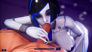 Suck That Robot Slut's Big Tits In Space!