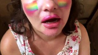 I love swallowing his cum and piss after gagging on his fat cock in the toilet.