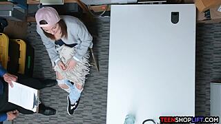 Security guard, what are you going to do with that tiny teen?