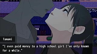 Blonde hentai girl gets cum on thighs at outdoor ranch