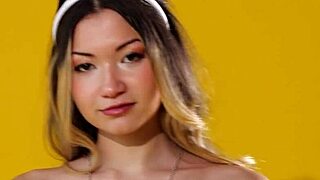 Kelly Lu stripping down, showing pierced nipples for Playboy! 😍