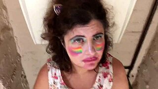 I love swallowing his cum and piss after gagging on his fat cock in the toilet.