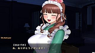 Emotional maid cosplay in hozuki scene