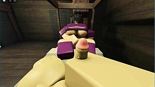 roblox slut gets slammed doggystyle in cabin, oops meant slammed hard