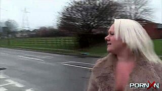 Does Mature Blonde Flash Tits On Street Or Just Piss Publicly?