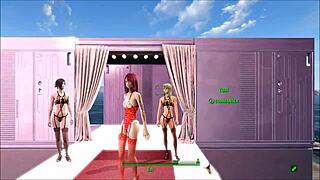Exploring Fallout 4's sexy lingerie fashion in anime style.