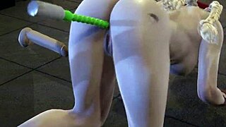 Cammy Gets Penetrated in All Three Holes in Wild 3D Porn