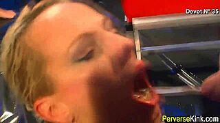 Urine drinker devours cum in wild fetish bang session!