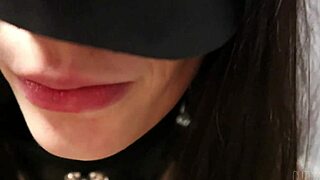 tall girl in leather harness bangs her lover hard! 😈