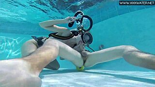 minnie manga gets wild taking dick underwater in the pool, so hot! 🔥