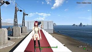 Exploring Fallout 4's sexy lingerie fashion in anime style.