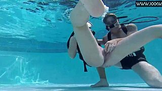 minnie manga gets wild taking dick underwater in the pool, so hot! 🔥