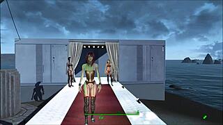 Exploring Fallout 4's sexy lingerie fashion in anime style.