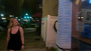 Goth girl with piercing bends over for group creampie during spring break holiday