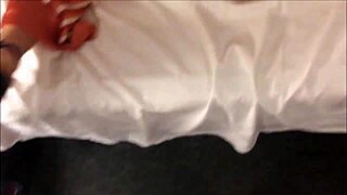 Clothed Satin Slut in White Lingerie Fucked Doggystyle POV. Dirty French Talk with Rimming Action.