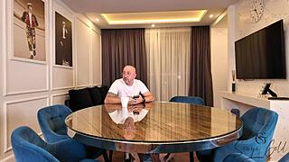 Blonde beauty dreamed of dirty wet action last night