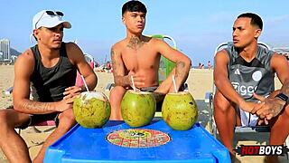 Teen threesome fucking our friend with big cocks?