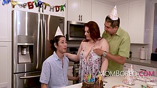 Asian MILF Emmy Demur drilled by stepson on birthday before husband!