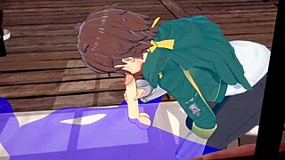 Konosuba Yaoi Story Unfolds with Kazuma in Anime Game Scene