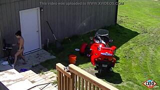 Hey, watch me, Cleo, masturbate for my neighbor