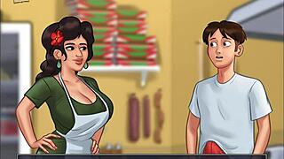 Summertime Saga 123 unfolds with steamy erotic scenes in a captivating hentai cartoon.