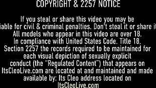 Hey, watch me, Cleo, masturbate for my neighbor