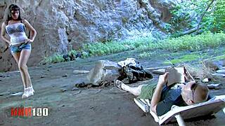 Leggy brunette craves intense anal drilling with a dildo while showing off perfect curves