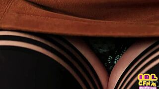 Cfnm femdom milf wanks cock for cum on stockings