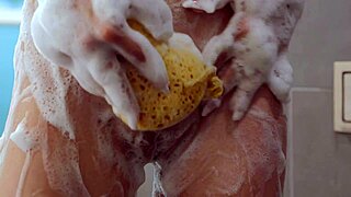 Perky Tit Brunette Gets Intense Shower Action with a Thick Dick