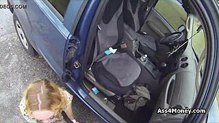 Perky Blonde Amateur Paid for Public Blowjob in Outdoor Scene. Homemade Action Unfolds