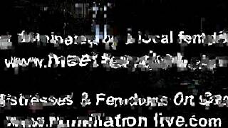 femdom humiliates pov with small pathetic cock in bdsm session