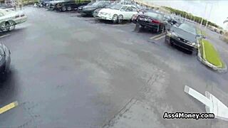 Perky Blonde Amateur Paid for Public Blowjob in Outdoor Scene. Homemade Action Unfolds