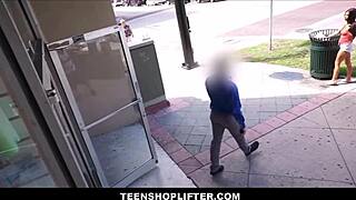 Big Natural Tits Blonde Teen Shoplifter Fucked Hard by Officer.