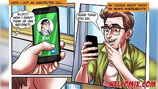 Damn! Nerd bangs big butt woman in anal hentai video call!