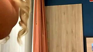 Blondie Fesser rips into a live striptease while talking dirty straight to you. Her blonde curves demand raw attention.