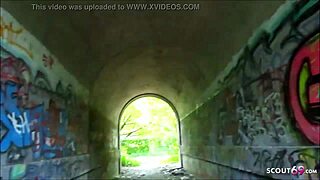 German BBW Tourist Fucked By Two Guys In Berlin Park