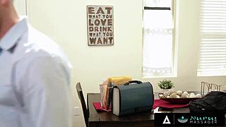 Wow, Casey Calvert’s shy but busty affair with Seth Gamble is steamy! 🔥