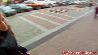 European sweetie gets pov action in the bathroom.