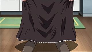 This cute maid in stockings just loves wild sex in uncensored hentai.