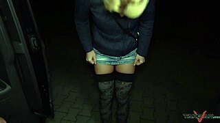 Hey, watch this rescued blonde repay a stranger with her perfect body in a van!