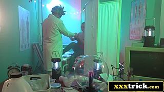 Mad Scientist Fucks His Stunning Brunette Creation Lady Bug in Wild Hardcore Parody Scene